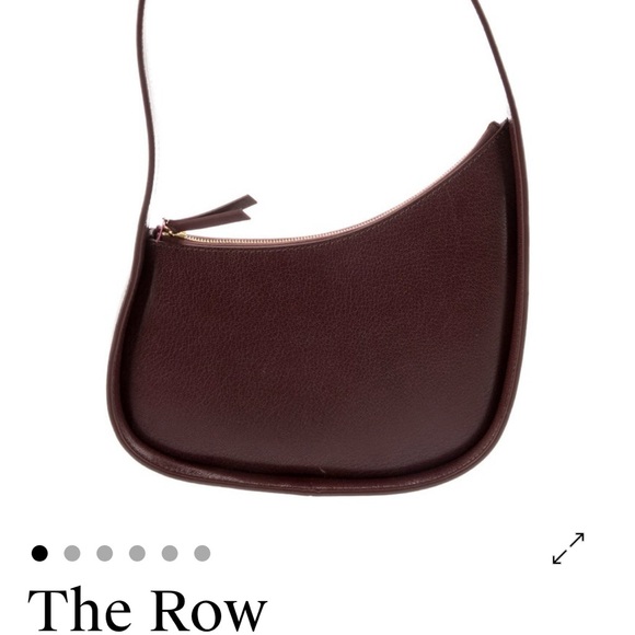 Authentic The Row Half Moon Bag in Raisin Leather - Picture 8 of 8